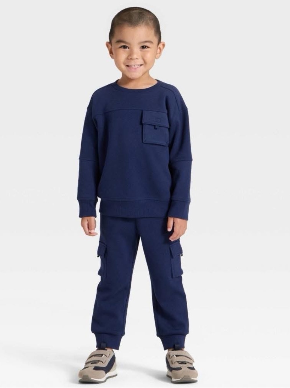 Toddler Boys' Pocket Crewneck Sweatshirt and Joggers Set - Cat & Jack™  5T